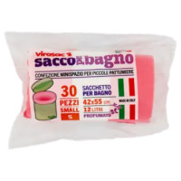 Virosac Sacco Per Bagno Sacchetto Per Bagno 42x55 Cm 12 Litri Small S 30 Pz