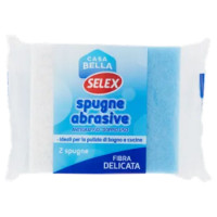 Selex Casa Bella Spugne Abrasive Antigraffio Doppio Uso 2 Pezzi