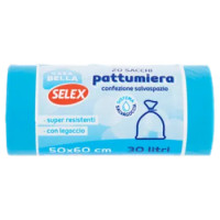 Selex Casa Bella Sacchi Pattumiera Blu Con Legaccio Cm 50X60 20 Pezzi