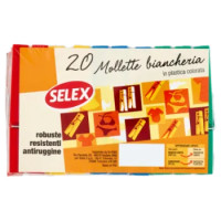 Selex Mollette Biancheria Plastica 20 Pezzi