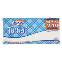 Foxy TuttiDì Maxi 240 Tovaglioli Monovelo 33x33 Bianco Naturale