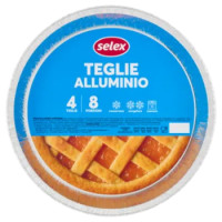 Selex Teglia In Alluminio Rotonda Diametro 29x3,8 Cm 4 Pezzi