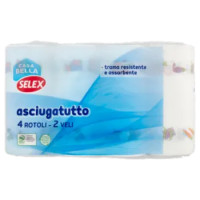 Selex Casa Bella Asciugatutto 2 Veli 4 Rotoli