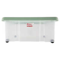 Selex Contenitore Con Coperchio a Scatto Con Ruote Verde Cammeo 43 L