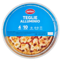 Selex Teglia In Alluminio Rotonda Diametro 30x2,5 Cm 4 Pezzi