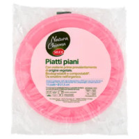 Selex Natura Chiama Piatti Piani Biodegradabili e Compostabili Ecologici Rosa 10 Pezzi