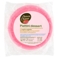 Selex Natura Chiama Piattini Biodegradabili e Compostabili Ecologici Rosa 15 Pezzi