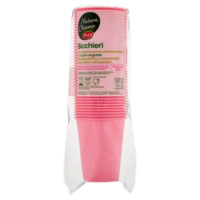 Selex Natura Chiama Bicchieri Biodegradabili e Compostabili Ecologici Rosa 200 Cc 40 Pezzi