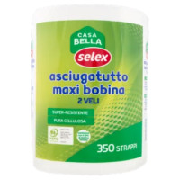 Selex Casa Bella Asciugatutto 2 Veli Maxi Bobina 350 Strappi
