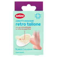 Selex Cerotti Per Vesciche Retro Tallone 4,4x6,9 Cm 5 Pezzi
