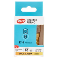 Selex Lampadina Incandescenza Pera Forno E14 16W Luce Calda