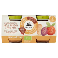 Alce Nero Omogeneizzato Di Mela, Prugna e Biscotto 2 x 80 g