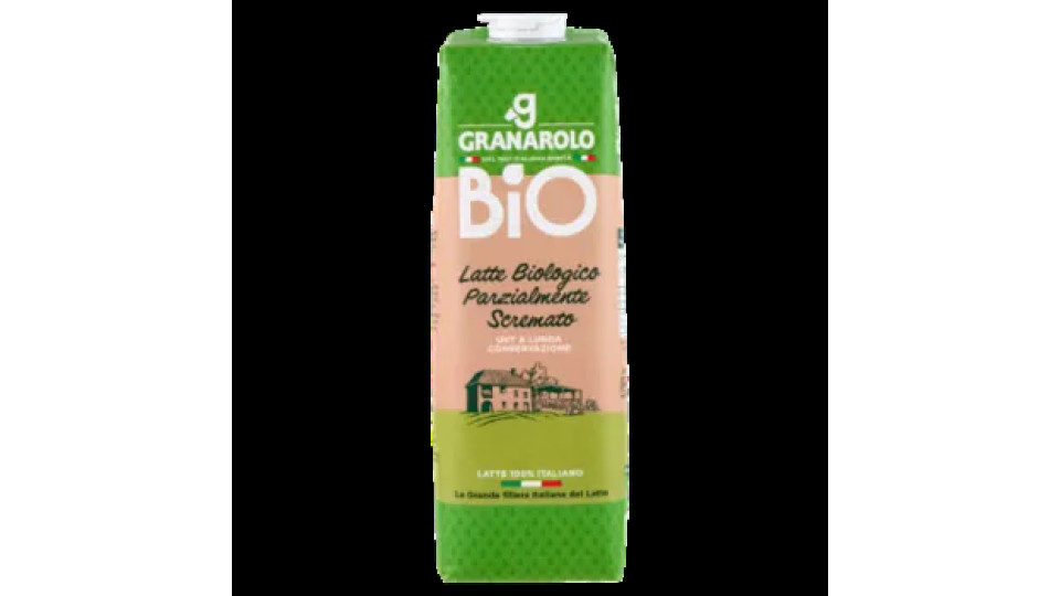 Granarolo Bio Latte Biologico Parzialmente Scremato UHT a Lunga Conservazione 1 L