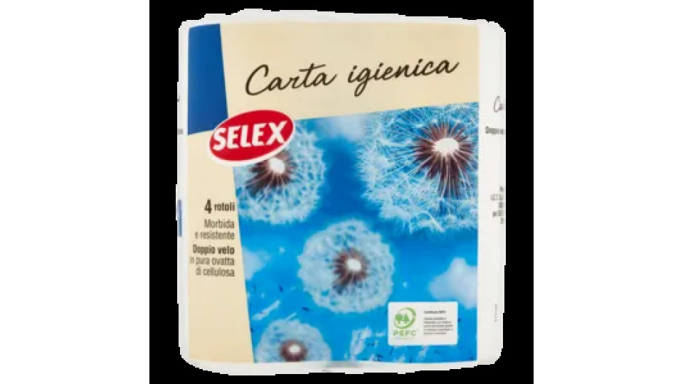 Selex Carta Igienica 2 Veli 4 Rotoli