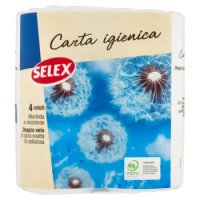 Selex Carta Igienica 2 Veli 4 Rotoli