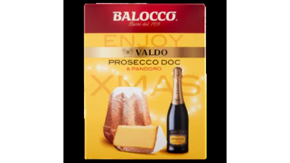 Balocco Enjoy Xmas Il Pandoro 750 g & Valdo Prosecco DOC Extra Dry 75 Cl
