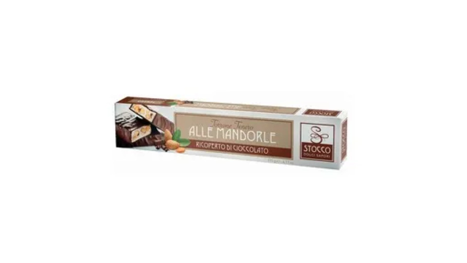 Stocco Torrone Tenero alle Mandorle Ricoperto di Cioccolato 175 g