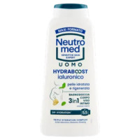 Neutromed Hydraboost Ialuronico Uomo Bagnodoccia 3in1 Ginseng e Menta 600 Ml