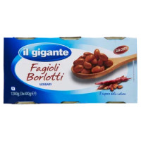 IL GIGANTE Fagioli Borlotti Lessati 3 x 400 g