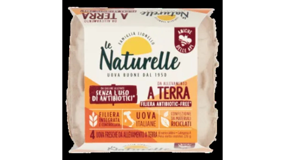 Le Naturelle 4 Uova Fresche Da Allevamento a Terra 220 g