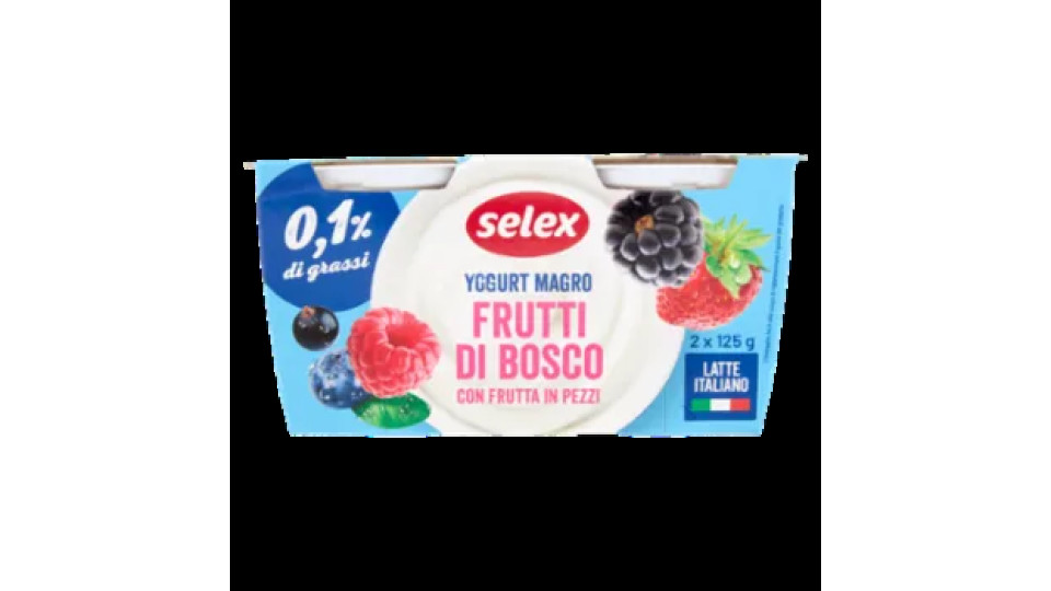 Selex Yogurt Magro Frutti Di Bosco 2x125 g