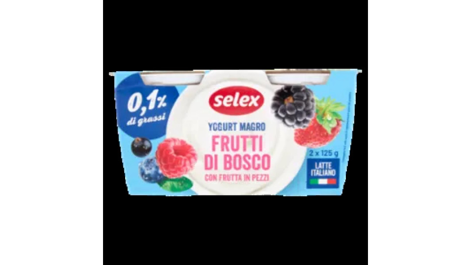 Selex Yogurt Magro Frutti Di Bosco 2x125 g