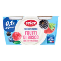 Selex Yogurt Magro Frutti Di Bosco 2x125 g