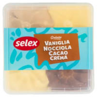 Selex Gelato Vaniglia, Nocciola, Cacao e Crema 1 Kg