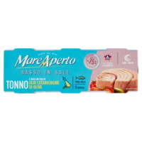 Mare Aperto Tonno Basso In Sale Olio Extravergine Di Oliva 3 X 65 g