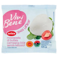 Selex Vivi Bene Mozzarella Di Bufala Campana D.O.P. Senza Lattosio 125 g