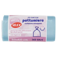 Selex Casa Bella Sacchi Pattumiera Trasparente Con Legaccio Cm 50X60 20 Pezzi