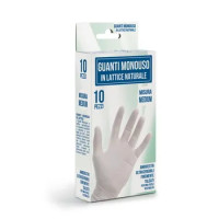Guanti Monouso In Lattice Naturale Misura Medium Pz.10