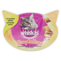 Whiskas, gatto Temptations snack con pollo e formaggio
