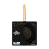 Wok 1m Manico In Legno Cm.28 Ottag.m.26