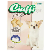 Ciuffi Mini Micro Biscottini Croccanti Con Pollo 500 g