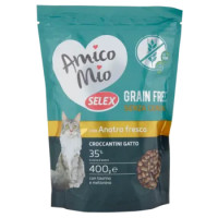 Selex Amico Mio Expert Gatto Croccantini Con Anatra Fresca Grain Free 400 g