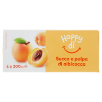 Happy Dì Succo e Polpa Di Albicocca 6 Brik Da 200 Ml. 1,2 L