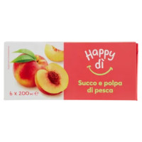 Happy Dì Succo e Polpa Di Pesca 6 Brik Da 200 Ml. 1,2 L