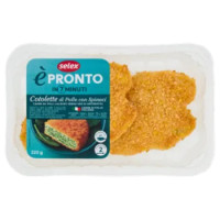 Selex è Pronto Cotoletta Di Pollo Allevato Senza Antibiotici Con Spinaci 2x110 g