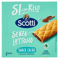 Riso Scotti Si Con Riso Senza Lattosio Snack Cacao 6 x 25 g