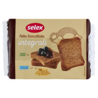 Selex Fette Biscottate Con Farina Di Frumento Integrale In Confez. Salvafreschezza 9x4 Fette 320 g