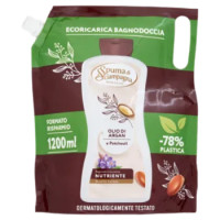 Spuma Di Sciampagna Benessere Bagnodoccia Crema Nutriente Olio Di Argan e Patchouli Ecoric. 1200 Ml