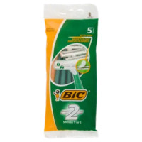 Bic 2 Sensitive Rasoi 2 Lame Usa e Getta Da Uomo, 5 Pezzi