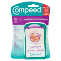 Compeed Cerotto Medicato Trasparente Trattamento Dell'Herpes Labiale 15 Pz
