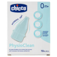 Chicco PhysioClean Ricambi Morbidi Per Aspiratore Nasale 0m+ 10 Pz