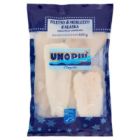 Unopiù Filetto Di Merluzzo D'Alaska Senza Pelle Congelato 600 g