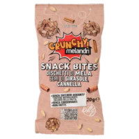 Crunchy! Melandri Snack Bites Dischetti Di Mela Semi Di Girasole, Cannella 20 g