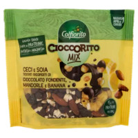Colfiorito Cioccorito Mix Ceci e Soia Tostati Ricoperti Cioccolato Fondente Mandorle e Banana 150 g