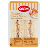 Selex Tramezzini Farciti Uova Sode, Maionese e Tonno 2x75 g