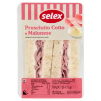 Selex Tramezzini Farciti Prosciutto Cotto e Maionese 2x75 g